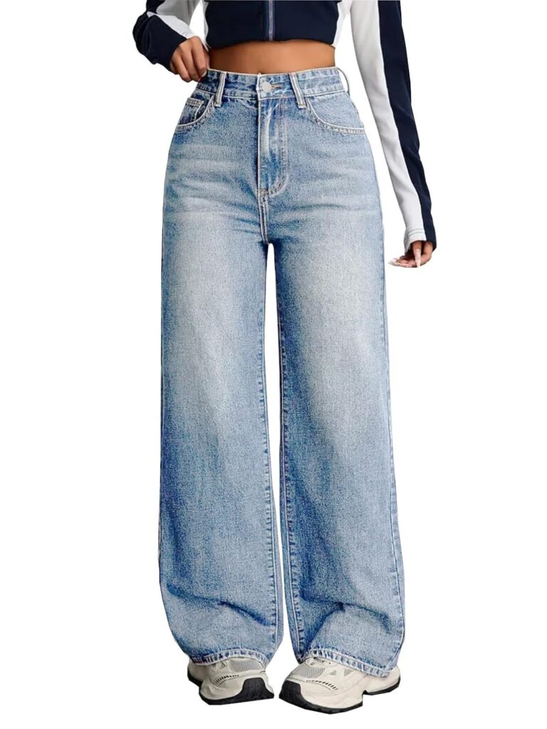 Nifty Women's Denim Stretchable High Waist Baggy Jeans for Women