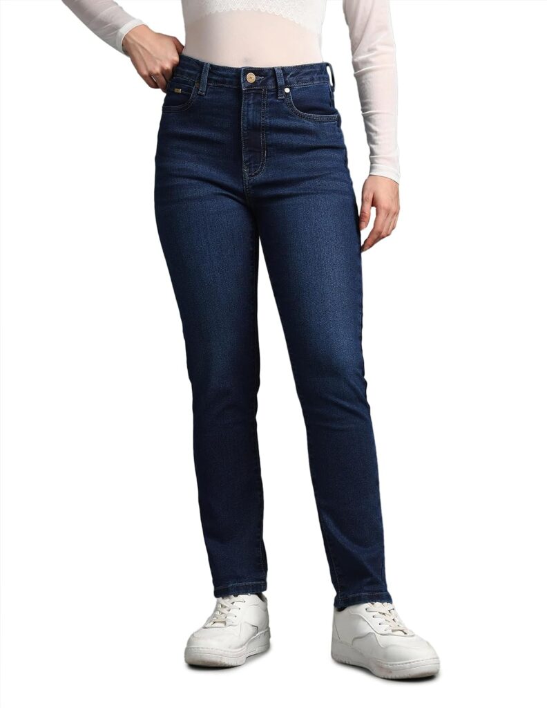 Flying Machine Women's Slim Fit Jeans| Solid | High Rise | Stretchable | Jeans for Woman
