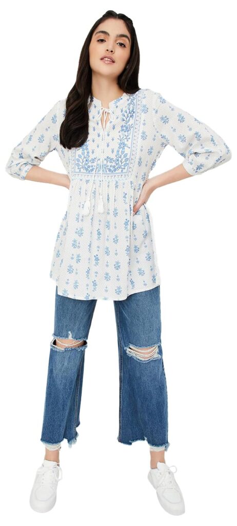 Max Women Rayon Floral Regular Fit Blouse