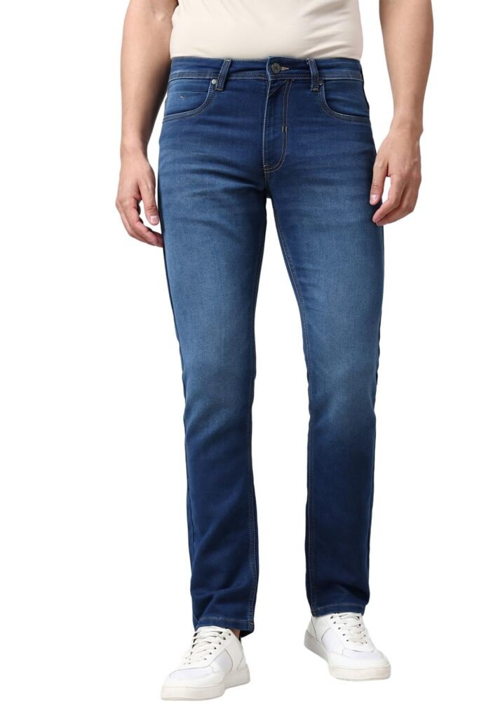 Peter England Men's Regular Fit Premium Jeans for Daily Casual Wear