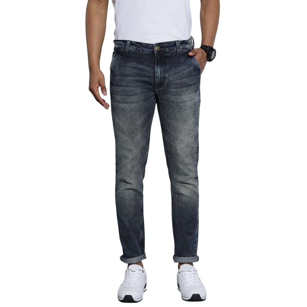 The Indian Garage Co Men Slim Fit Solid Mid-Rise Stretchable Jeans