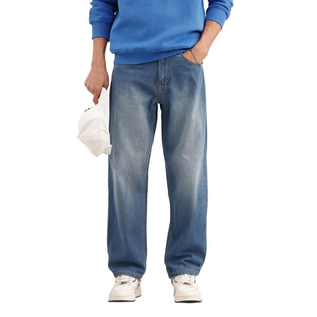 WROGN Men's Loose Fit Jeans | Mid Rise | Jeans for Man