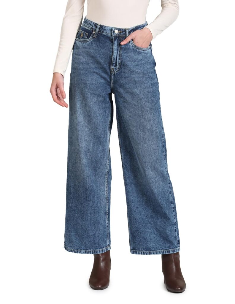 U.S. Polo ASSN. Women's Regular Fit High Rise Jeans