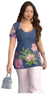 ANNI Designer Cotton Short Kurti for Women | Stylish Kurti | Short Kurti Top | Casual Kurta for Women | Comfortable Cotton Kurtis for Womens