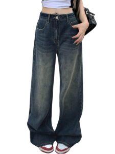 GRECIILOOKS Baggy Jeans for Women | High Waist Wide Leg Stylish for Girls Trendy Women’s Pant | Loose Jean for Women's | Jean for Womens
