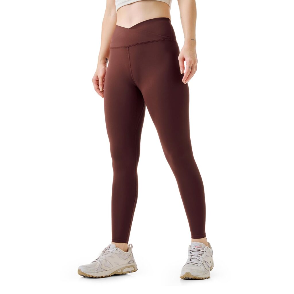 Boldfit Cross-Waist Leggings for Women High-Rise Yoga Pants with Flattering Fit, Tights for Women Workout 4-Way Stretch Poly-Spandex Blend, Gusset for Mobility, Stylish Athleisure & Workout Wear