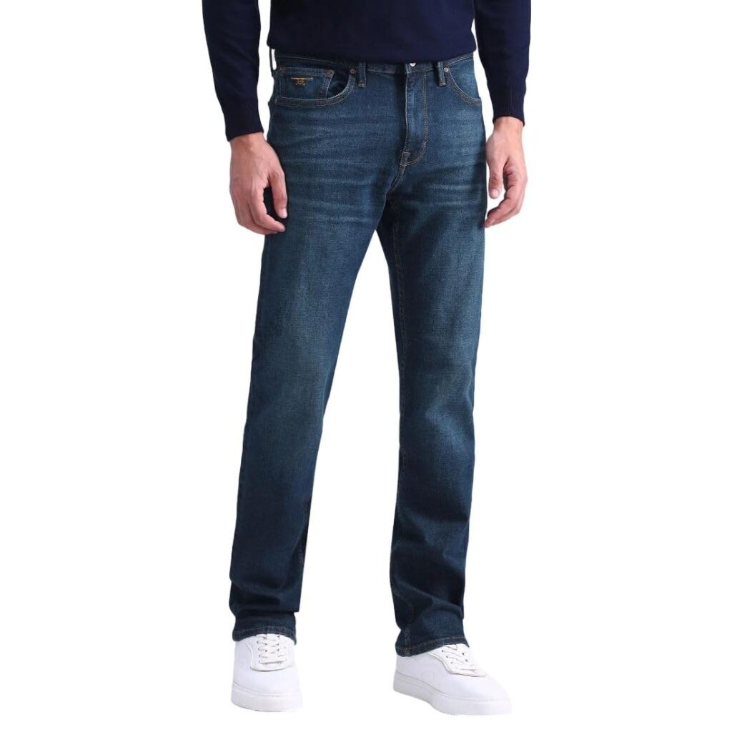 Flying Machine Men's Slim Straight Fit Jeans| Solid | Mid Rise | Stretchable | Jeans for Man