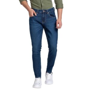 Spykar Men's Kano Slim Fit Mid-Rise Jeans (Ankle Length)