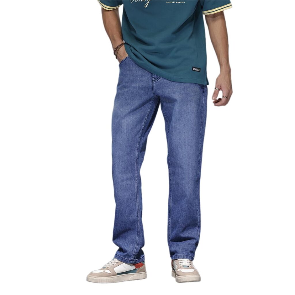 WROGN Men's Relaxed Fit Jeans | Mid Rise | Jeans for Man