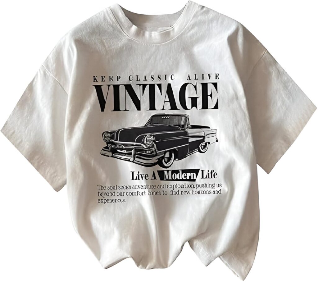 Women's Cotton Blend Oversized Fit Half Sleeve Printed Round Neck T-Shirt